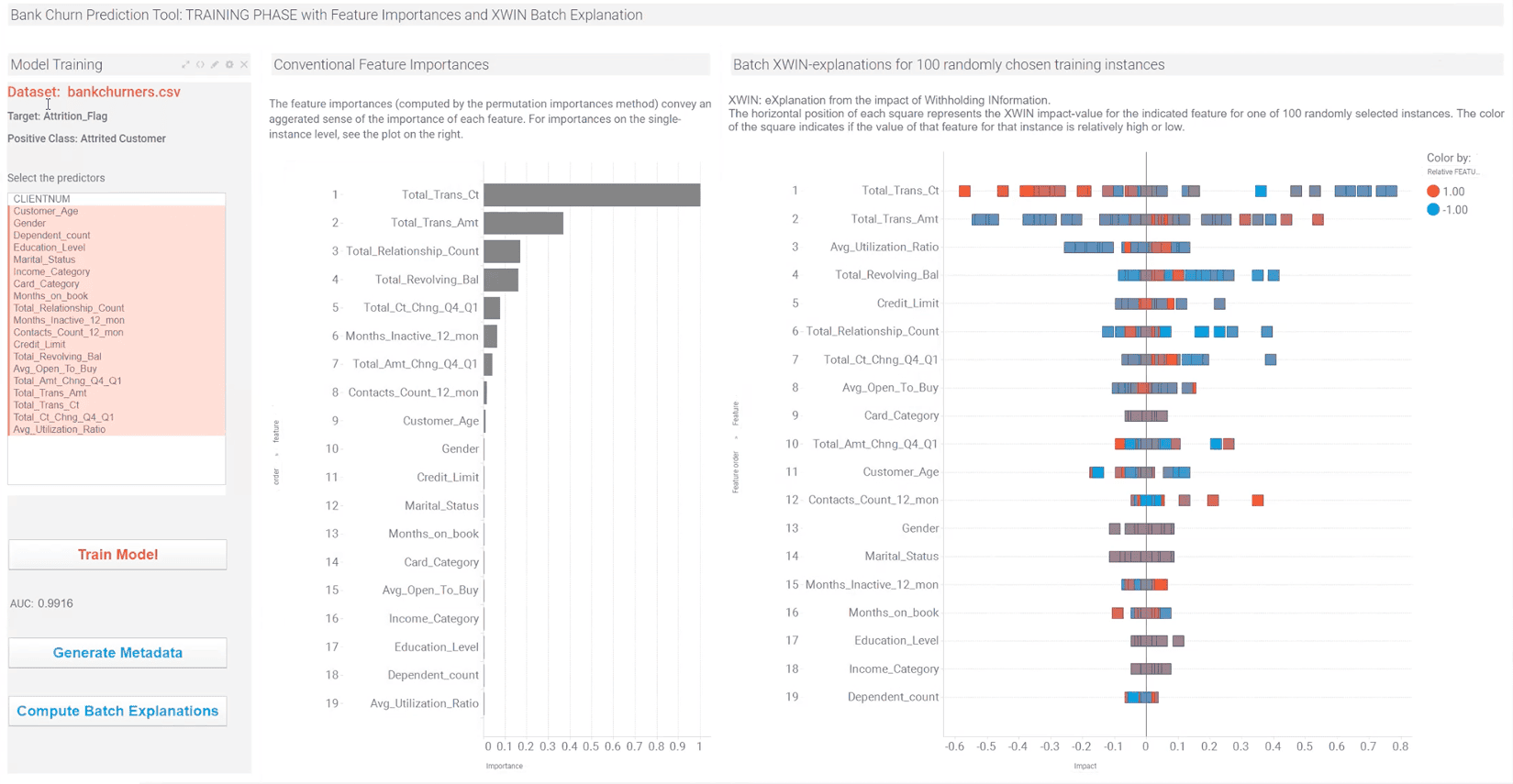 Reference explainability visualization from external tool - what the Principal Data Scientist wanted recreated